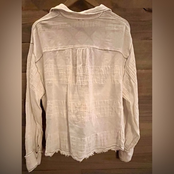 FREE PEOPLE GAUZE OVERSIZED - BLOUSE - Picture 5 of 10